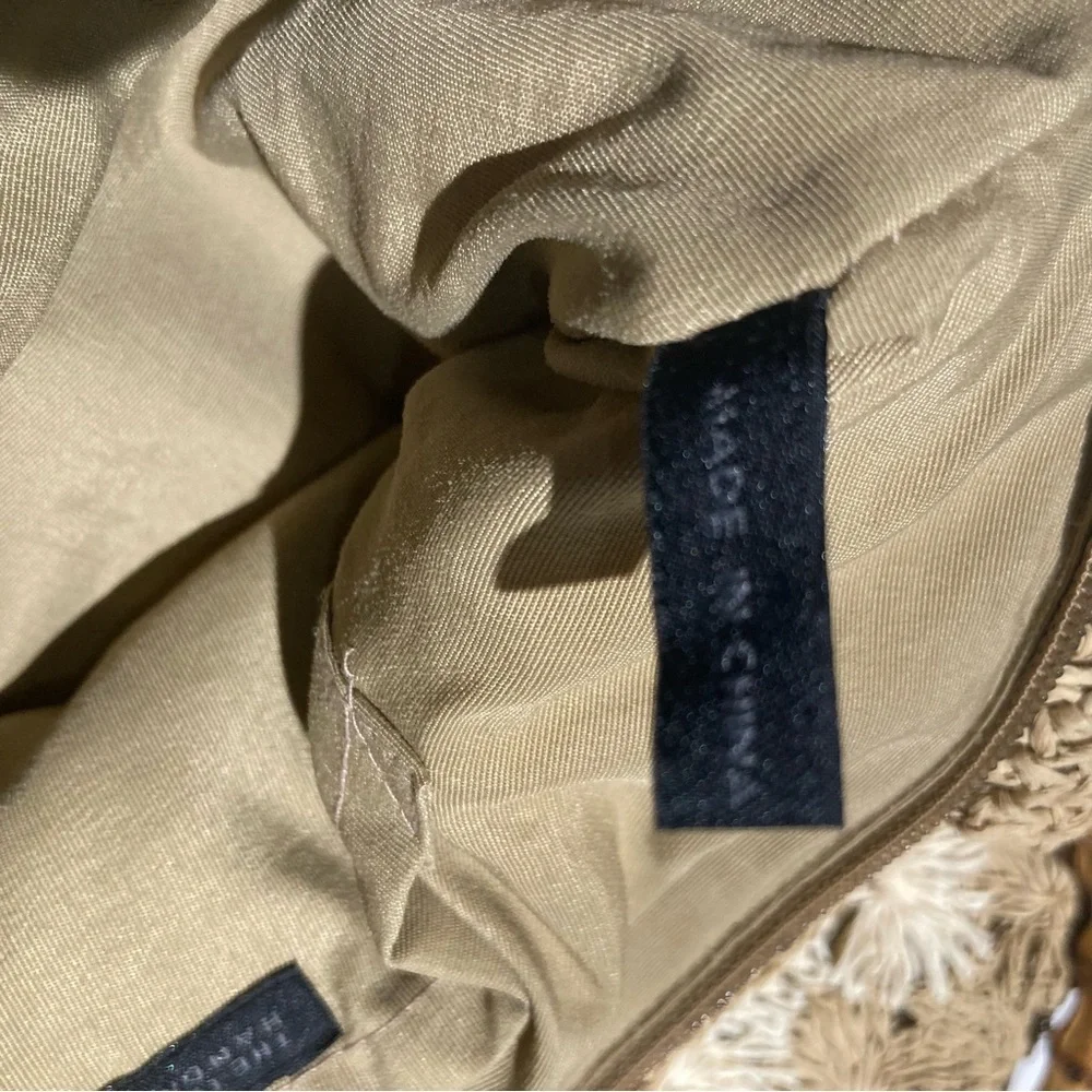 Vintage The Limited Handmade Crochet Bag with Bamboo Handle 90s Y2K - Picture 7 of 11